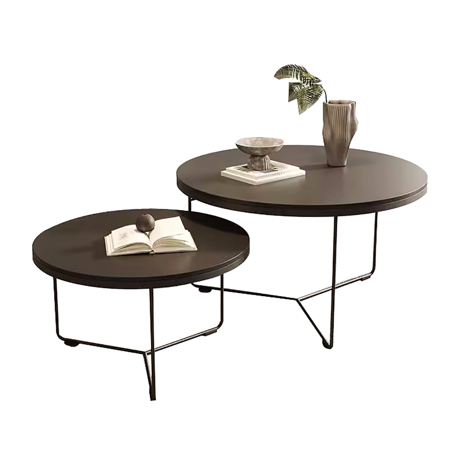 Round Glass Coffee Table, Modern Coffe Tables with Sturdy